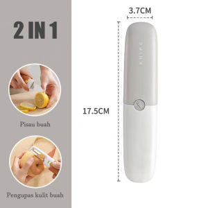 KNIFE Pisau Dapur PisauPengupas Kulit Buah 2 in 1 Stainless Steel Peeler original