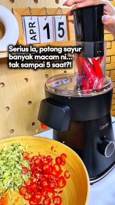 Giselle 600g 5-in-1 Electric Vegetable SlicerSalad Maker & French Fries Cutter200W Food Processor Chopper Shredder
