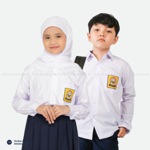 Seragam sekolah baju putih kemeja smp lengan tangan panjang perempuan laki laki cewek cowok pria wanita putra putri