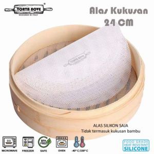 Alas kukusan dimsum Bakpao SILIKON Tatakan kukus Siomay ANTI LENGKET 40CM 24 CM tahan panas