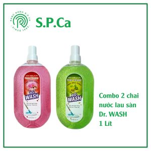 Combo 2 chai nước lau sàn Dr.Wash 1L hương hoa nắng và sả & chanh làm thơm khử mùi hiệu quả - SPCa000043