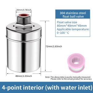 304 Stainless Steel Water Level Valve  Automatic Float Control for Tank & Tower  Corrosion-Resistant Shutoff Valve