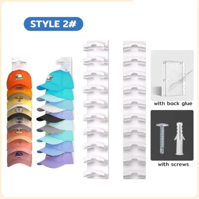 Hat Organizer for Baseball Caps Wall-Mounted Display Rack for Hats Caps and Visors