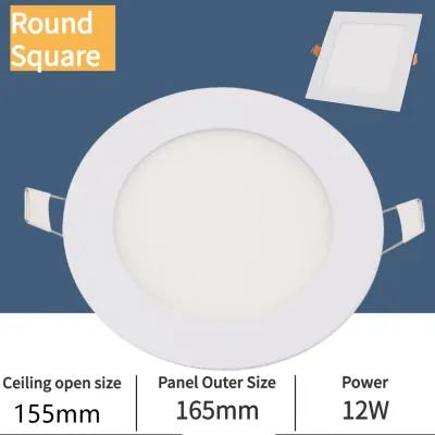 [LOCAL SELLER] Slim Square Round LED Downlight Panel Light (1 Year Local Warranty)