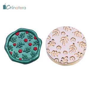 Chinatera 25mm Candy Series Wax Seal Stamp Enamel Copper Head Retro Antique Fire Paint Sealing Wax Stamp Replace Head DIY Scrapbooking Wedding Invitation Envelope Decorative
