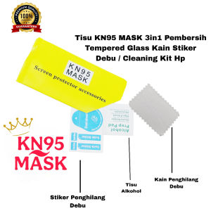( 10Pcs ) Tisu KN95 Mask Gadget 3in1 Alat Tools Bantu Pasang Tempered Glass Hydrogel Cleaning Kit Pembersih Layar Camera VT-310 Universal