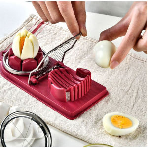2-in-1 Egg Slicer Cutter Multifunctional Household Preserved Egg Cutter Songhua Egg Splitter Cutter