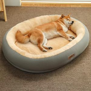 Dog Sleeping Bed for Large Dogs Washable Removable Kennel Dog Bed Extra Large Comfy for Small Medium Big Dogs Oval Round Pet Bed for Dog Puppy Cats Anti-Slip Bottom