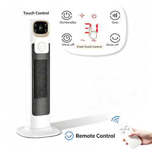 Portable Electric Space Heater with Touch Control Remote Control Fast Heating for Room Office & Indoor Use