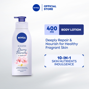NIVEA Body Cherry Blossom & Jojoba Oil in Lotion 400 ml / 200 ml / Body Care / Moisturizer / Hand Cream (Losen Badan)