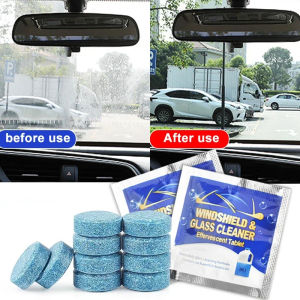 50PCS Car Effervescent Tablets Car Solid Wiper Fine Auto Window Cleaning Car Windshield Glass Cleaner Universal Auto Window Dust Remover