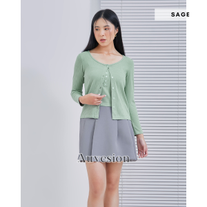 4874 Mulan Button 2 IN 1 Knit Cardigan Set