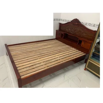Giường Hộp Gỗ Tràm Bong Vàng 1m6 và 1m8