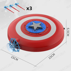 UMI Shield Launcher Spiderman Captain America Soft Bullet Blaster Dart Shooting Game Kids Boy Children Toy Set Party Gift