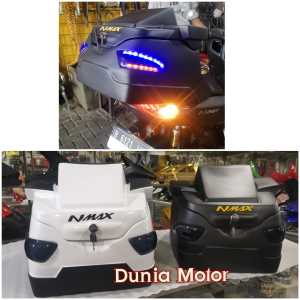 TOPBOX TOP BOX NMAX NEO / TURBO / ALL NEW NMAX 2020 2021 2022 2023 2024 - BOX BELAKANG NMAX 2020 BACKREST SANDARAN BOX ALL NEW NMAX 2020 LENGKAP DENGAN SEIN LED