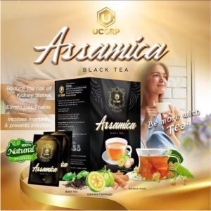 UCorp ASSAMICA BLACK TEA ORIGINAL (1 BOX - 20 TEA BAGS) 100% PURE NATURAL & ORGANIC