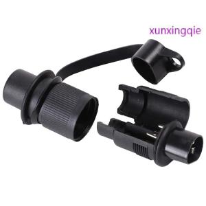 xunxingqie 3 Pin Trailer Socket Connectors Round 3 Pole Plug-in Trailer Tractor Plug for Electrical Caravan Truck 12V
