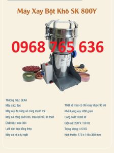 Máy xay bột khô ngũ cốc gia vị Máy xay đa năng 800g SEKA chính hãng