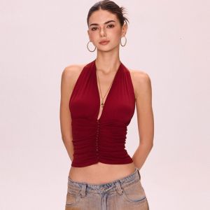 Áo vest cổ xếp ly cài nút phong cách ngọt ngào và cay nồng thời trang cho nữ