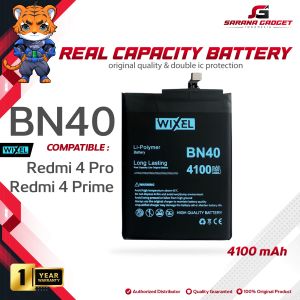 WIXEL ORIGINAL Baterai XiaoMi BN40 Redmi 4 Prime 4 Pro Double Power Real Capacity Dual Batre Batrai Battery BN 40 Ori
