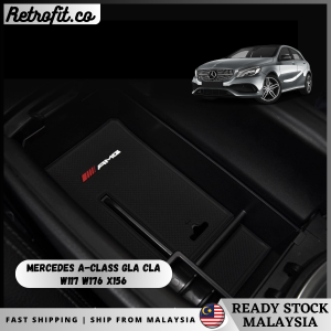 🇲🇾 Mercedes Benz A-Class A45 A180 A200 A250 CLA GLA W117 W176 X156 Armrest  Storage Box Center Console Tray Car Organizer Card and key Storage compartment Mercedes C117 X117 2013-2017 Mercedes Accessories