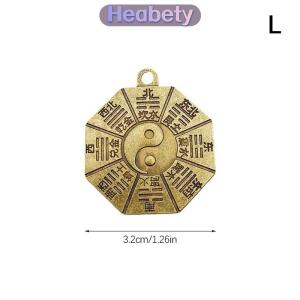 Heabety  Taoism bagua Sơ Đồ Mặt dây chuyền bùa hộ mệnh Trung Quốc Yin Yang bói toán quyến rũ DIY làm eo Keychain trang sức phụ kiện