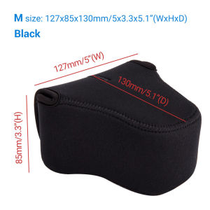 JJC Neoprene Camera Pouch for Fujifilm Fuji X-T100 X-T30 X-T20 X-T10 +16-50mm/ 18-55mm/15-45mm/ 23mm/50mm Mirrorless Camera Bag For Canon EOS R50 V Velcro Closure