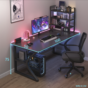 Bàn gaming cao cấp khung thép chống ghỉ kích thước lớn sơn phủ tĩnh điện phong cách hiện đại thương hiệu IGA -GM67