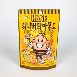 อัลมอนด์เกาหลี HBAF Almond รสฮันนี่บัตเตอร์และรสวาซาบิ 40g ขนมถั่วเคลือบ นำเข้าจากเกาหลี ขนมสุดฮิตในเกาหลี 아몬드