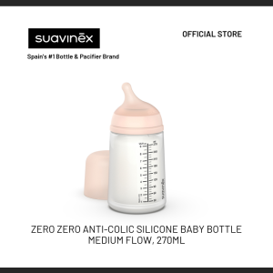 Suavinex Zero Zero Silicone Baby Bottle 270ml – Newborn-Friendly Anti-Colic Design