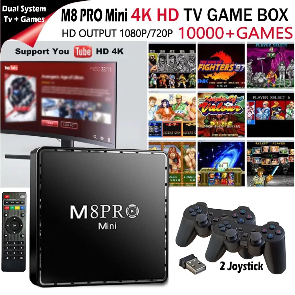 M8 Pro Mini Game Console TV Box Android 12.0 Wifi Retro Android Game  Controller | Lazada