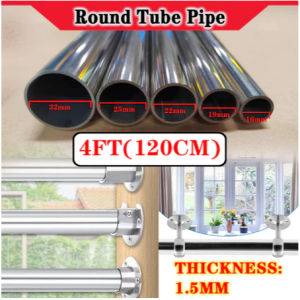 2 3 4ft (60/90/120cm) Stainless Tube Round Tube Tubular Pipe Thickness 1.5mm