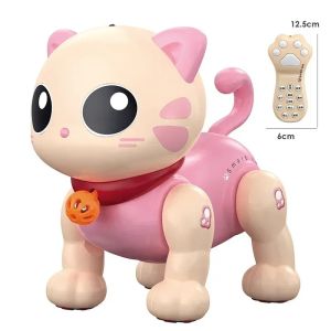 New Funny RC Robot Cat Stunt Cat Voice Command Programmable Touch Music Song Electronic Robot for Kids Toys SimulatedGift Toys
