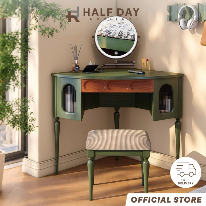 Special CNY [Pre-order] Halfday | French Retro Corner Vanity Table ...