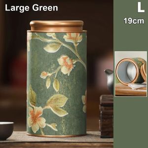 SIMPLETEN 1Pcs 10/19cm Empty Tea Can Tea Packaging Green Black Tinplate Storage Can  Household Tea Sealed Jar