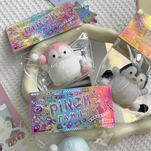 Soft Silicone Penguins Stress Reliever Squeeze Toy Decompressing Squeezable Toy For Office School Kids Travel Friendly