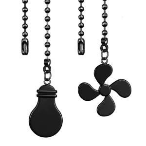 Steel Pull Chain Extension Ceiling Fan Pull Chain Extender Decorative Fan Pull designs for Ceiling Fan Switches Ease