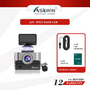 2K ADAS DashCam Wifi G.ps  Car Camera Asawin A2M 2.0" Touch Ips Screen Front 1440P And Rear 720P Night Vision LDWS FCWS G-sensor Night Vision 24H Parking Monitoring