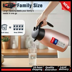 68 Oz Thermal Coffee Carafe Stainless Steel Vacuum Thermal Pot 24 Hours Cold Water Jug for Coffee Hot Water Tea Hot Beverage