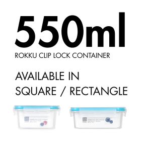 Fukuro Rokku Clip Lock Container 550ml - 2000ml