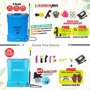 LDM - FOX PROSPRAY 16l 18l 20l Battery Pump Electric Knapsack Sprayer Pump Pam Racun Bateri Garden Penyembur Racun