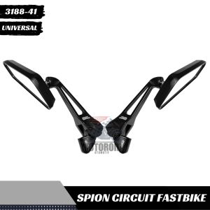 SPION FASTBIKES MANDALIKA CIRCUIT SET TEKUK LIPAT MATIC BLACK FULL CNC REAR MIRROR KACA MOTOR