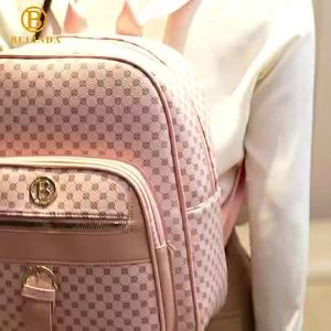 BELINDA Backpack For Women PU Leather Korean Fashion Cute Girl Waterproof College School Bag M1230