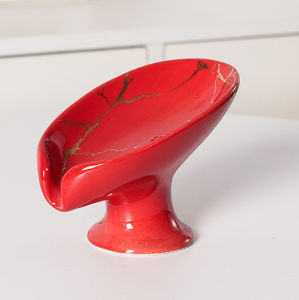 Affordable Luxury Draining Ceramic Soap Dish Creative Tray for Bathroom & Hotel