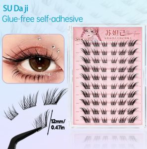 10 Rows Glue Free False Eyelashes / 5D Soft Self-Adhesive Lashes (10-12mm) / for Thick Long Natural Lashes