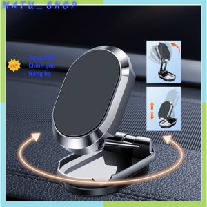 Giá đỡ điện thoại trên ô tô gắn taplo có thể xoay 360 nâng hạ hút nam châm