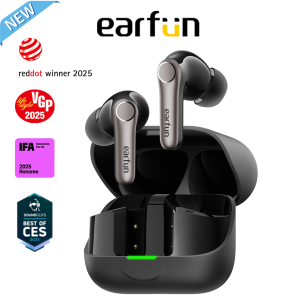 EarFun Air Pro 4+ Hi-Res ANC Earbuds | Dual-Driver LDAC aptX Lossless | 50dB ANC | 54H Playtime | Fast & Wireless Charging