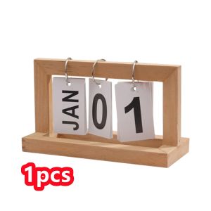 【BUY 1 TAKE 1】Wooden Desk Calendar Office Calendar Wooden Ins Style Desktop Decoration Chic Flip Decoration Home Office Calendar Goodsale