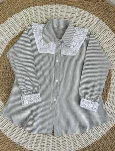 ADL - ZENA BLOUSE  KEMEJA WANITA BRUKAT LENGAN PANJANG KATUN SALUR BLOUSE VIRAL MODEL KEKINIAN ELEAN