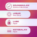 Durex Pleasuremax Kondom Bergerigi Kondom Aman Pria 3s - Condom with Special Lubricant. 